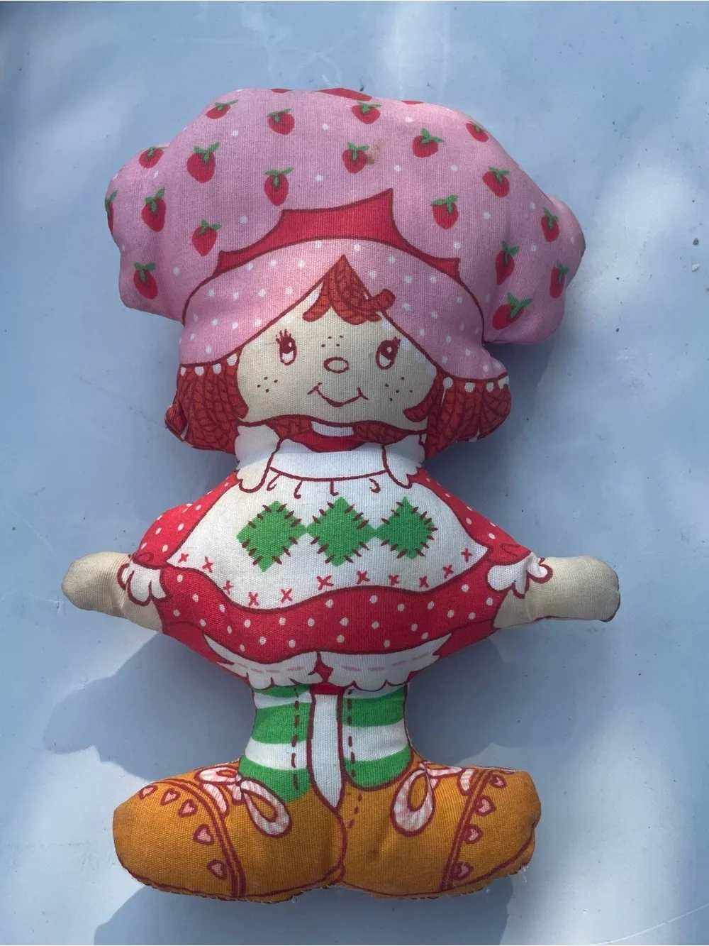 Vintage Pink Strawberry Doll Plush Toy - Kids Cozy Play Doll